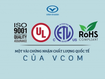 cac chung nhan quoc te cap vcom da dat duoc